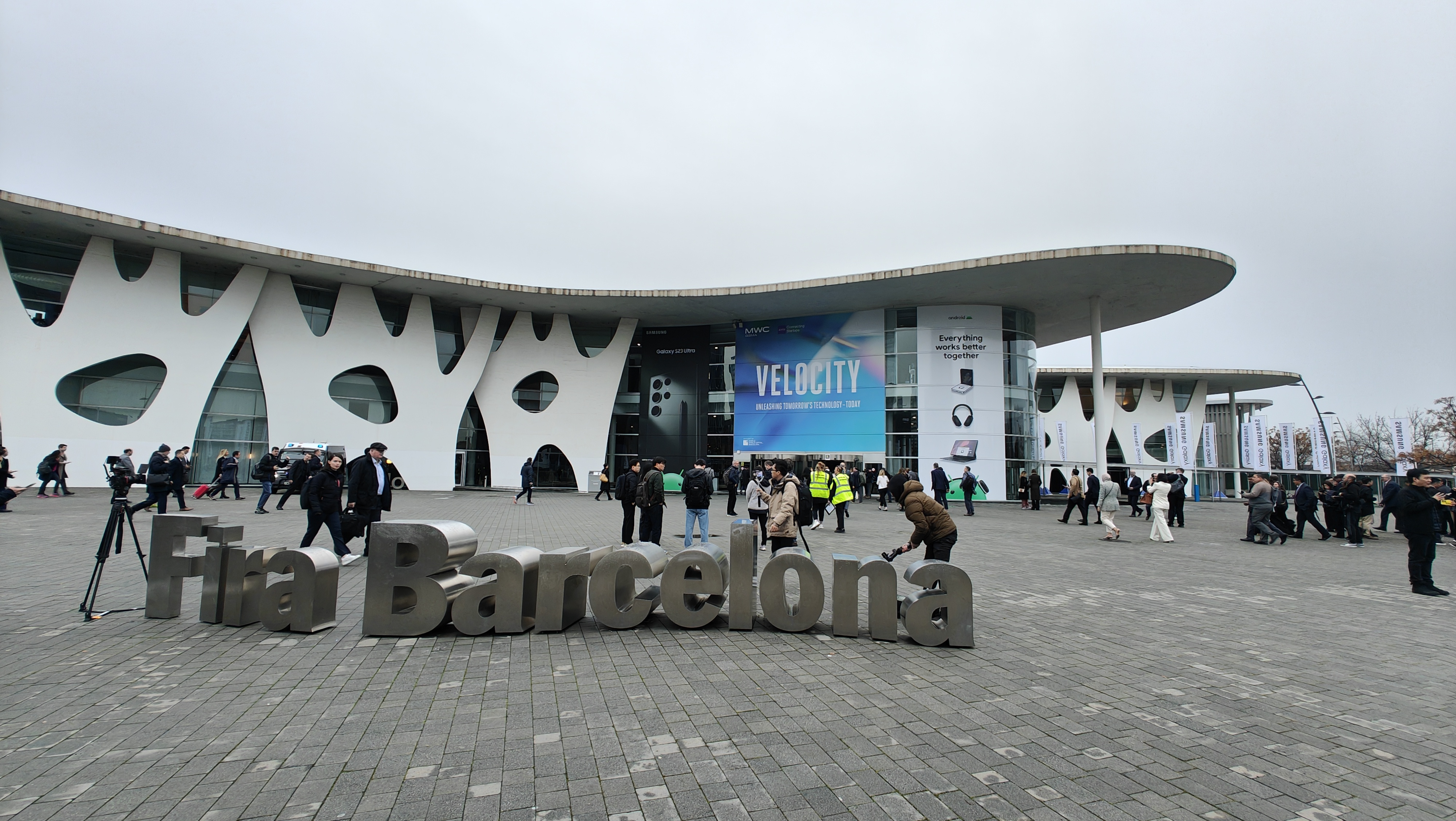 A view of the venue of 2023 MWC in Barcelona, Spain, which runs from February 27 to March 2, 2023 Photo: Courtesy of Dang Bowen