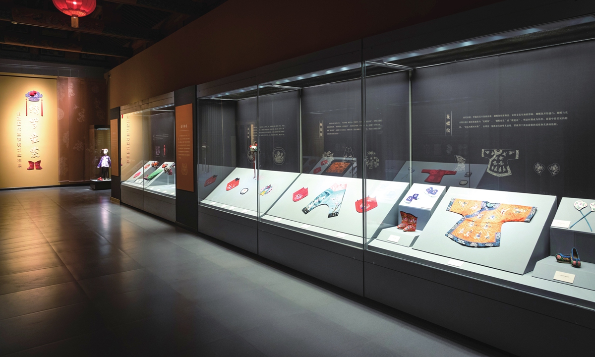 The children's wear exhibit at the Shanxi Archaeology Museum in Taiyuan, North China's Shanxi Province Photos: Courtesy of the Shanxi Archaeology Museum