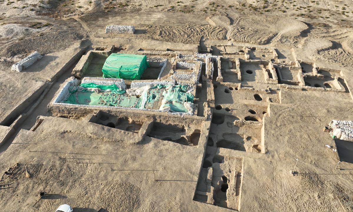 The Tangchaodun Ruins, a Tang Dynasty (618-907) site with hints of Roman architecture in Northwest China's Xinjiang Uygur Autonomous Region Photo:Sina Weibo 