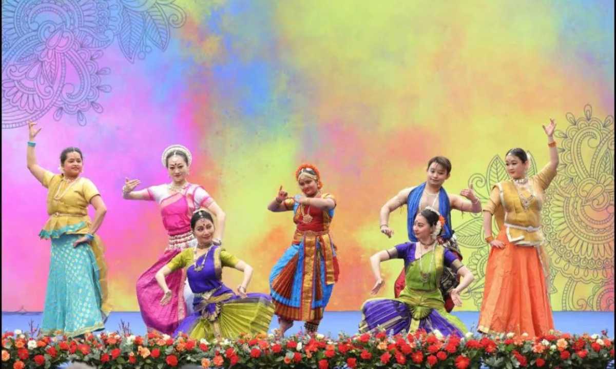 Vasant Mela - a celebration of colors is held on March 11 in Indian Embassy in China. Photo: Courtesy of Embassy of India in China