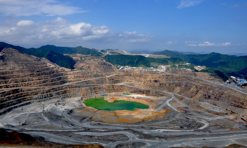 A large open-pit copper mine in Dexing, East China's Jiangxi Province File photo: VCG