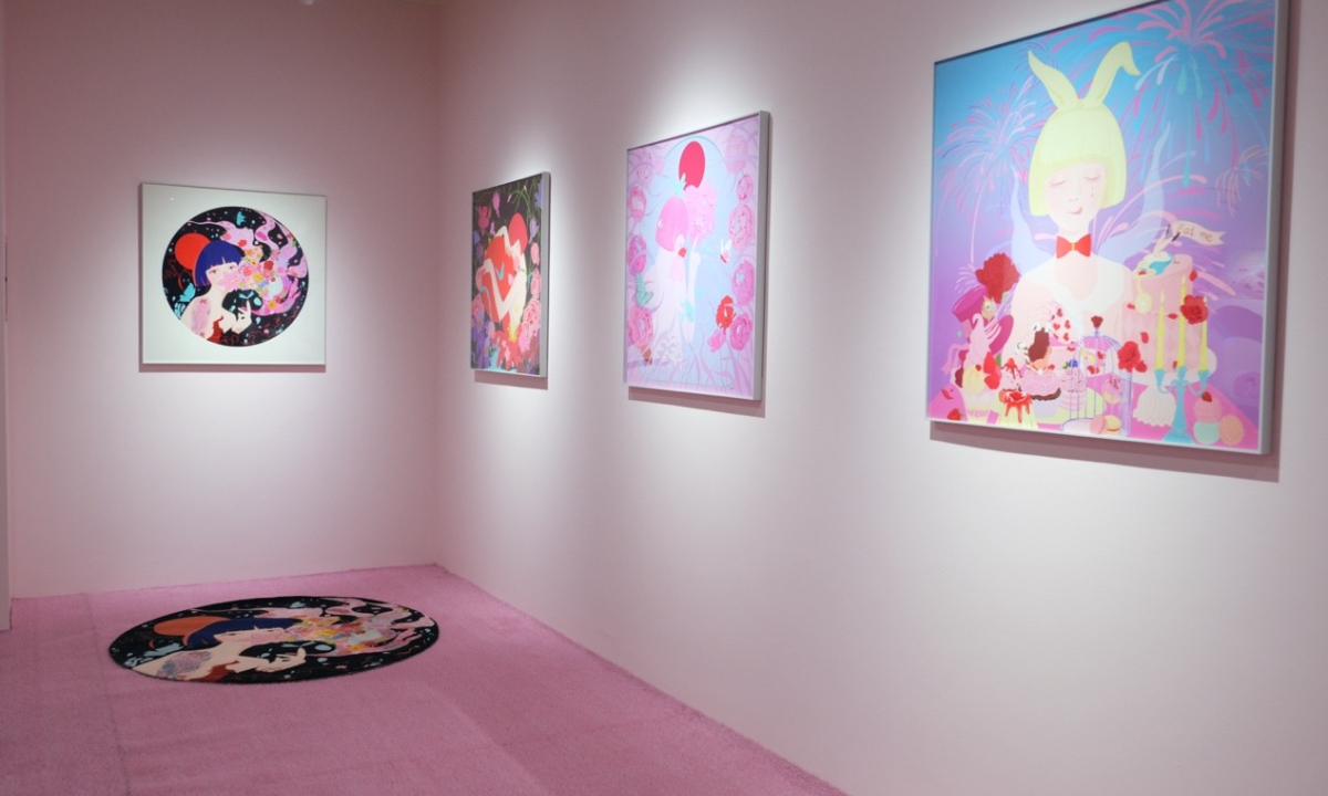 The works of artist Cranehehe and her exhibition Nothing But Love, which explores the theme of women’s power with its garden-style setting, is held from March 8 to April 7, 2023 in Beijing. Photo: Courtesy of Cranehehe