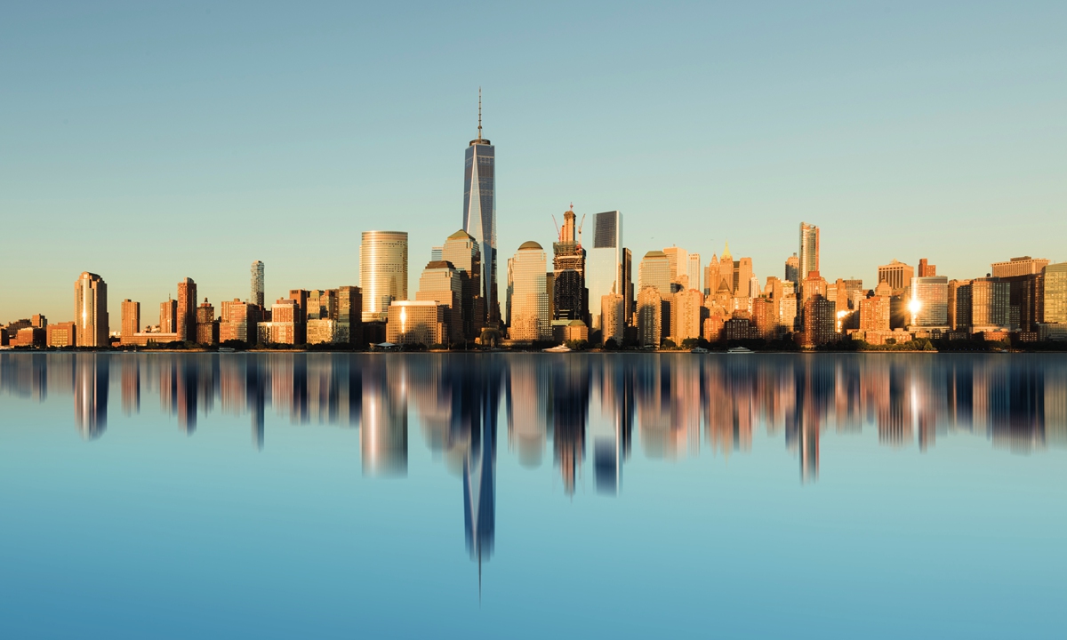The skyline of Manhattan in New York Photo: CFP