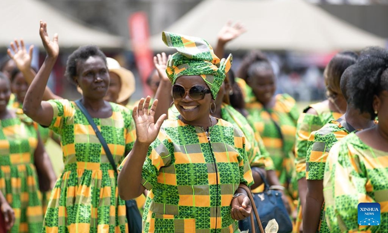 Zambian women take part in International Women's Day celebrations in Lusaka, Zambia, on March 8, 2023. Zambia on Wednesday joined the rest of the world in commemorating International Women's Day with activities held in various parts of the country amid calls for gender equality.(Photo: Xinhua)