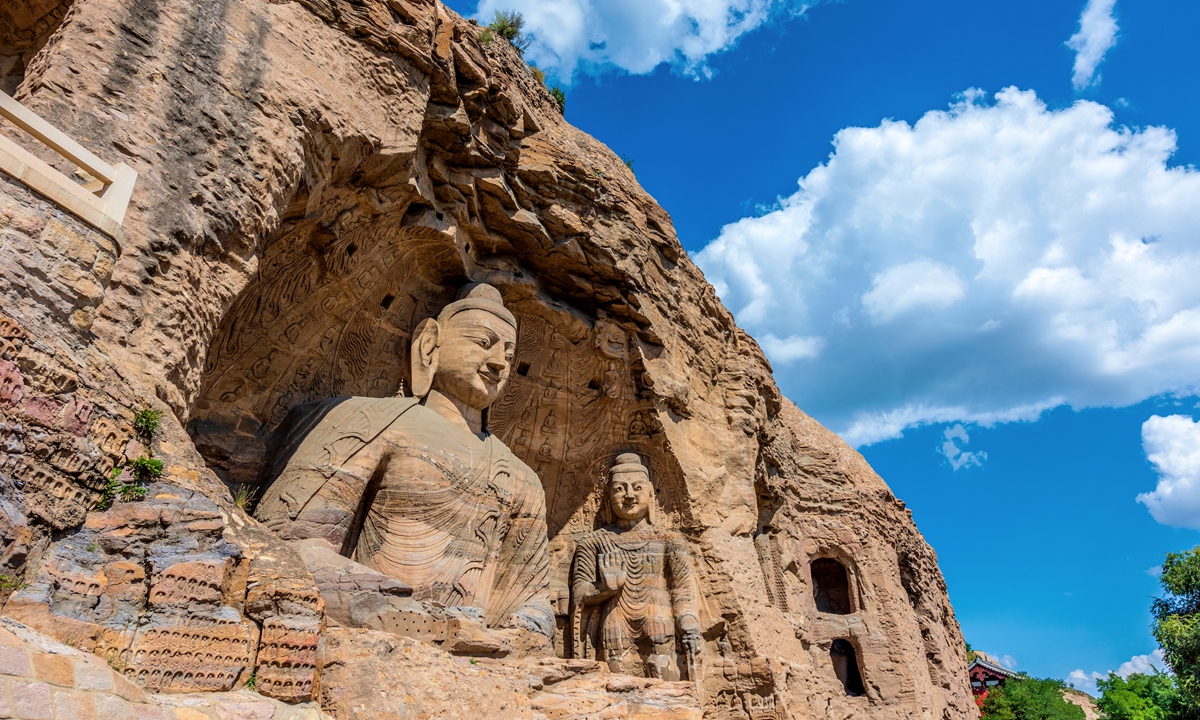 Buddha statues at the Yungang Grottoes Photo: VCG
