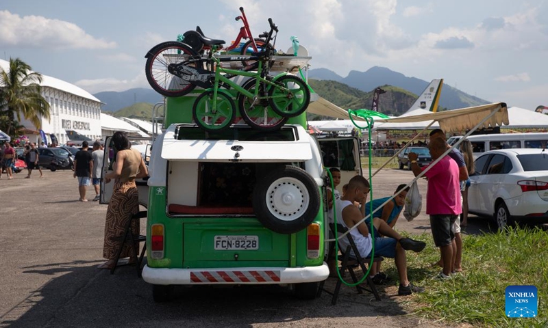 An antique recreational vehicle is pictured during an event for car hobbyists in Rio de Janeiro, Brazil, on March 19, 2023.(Photo: Xinhua)
