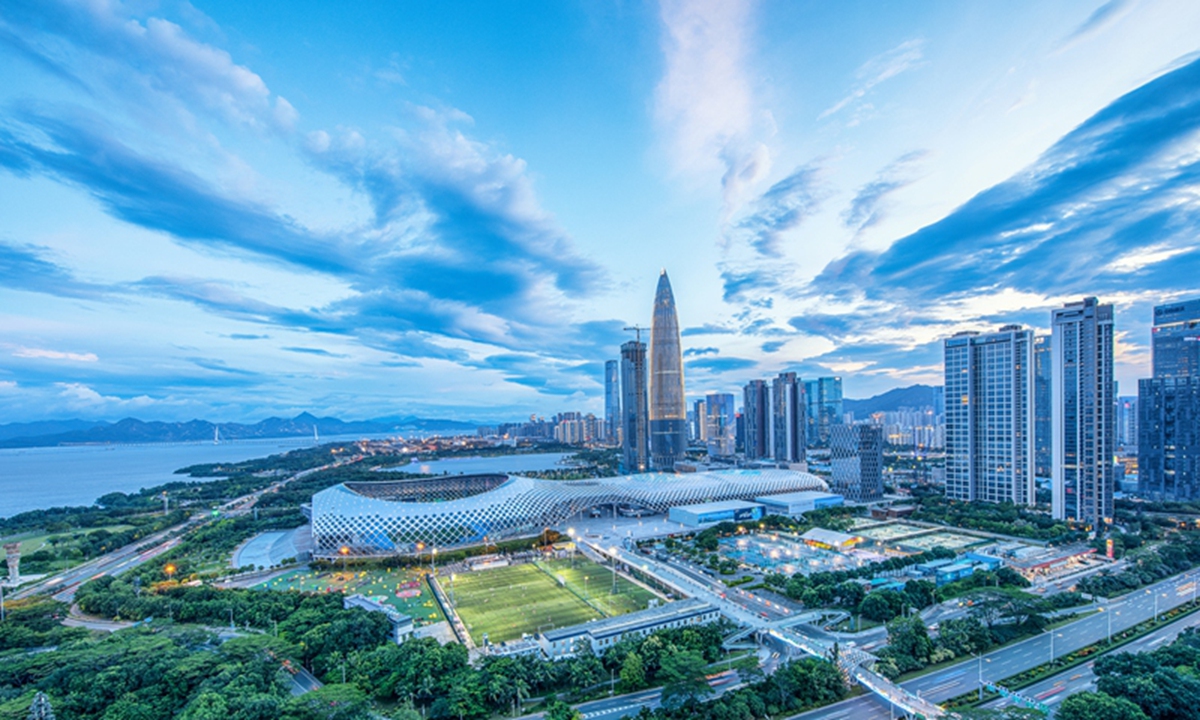 A view of Shenzhen, a tech and innovation hub in South China's Guangdong Province Photo: VCG