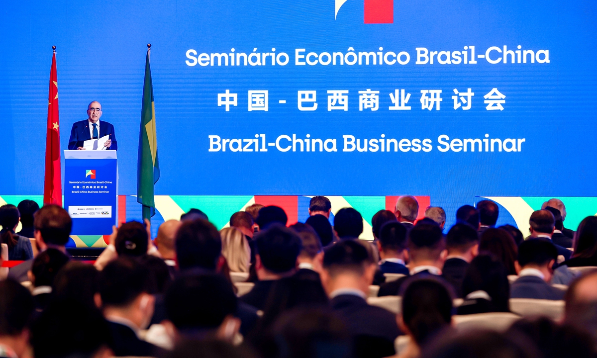 Marcos Galvo, Embaixador do Brasil na China, discursando no evento.  Foto: Cortesia da CCIIP