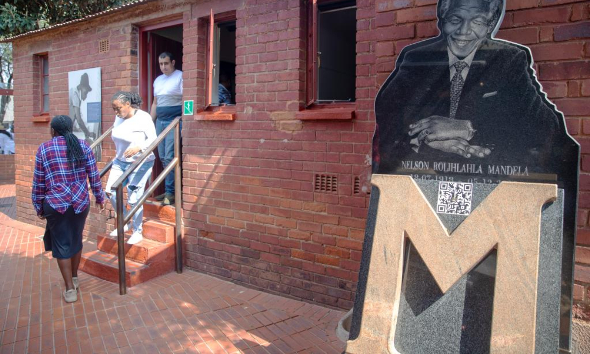 Tourists visit the Nelson Mandela National Museum in Soweto, Johannesburg, South Africa, April 27, 2023. Photo:Xinhua