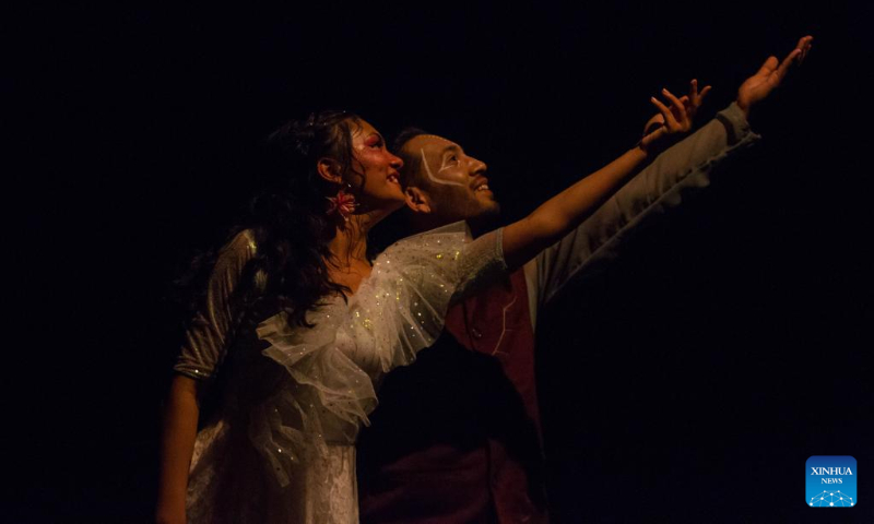Artists perform a stage show to celebrate the International Dance Day in Kathmandu, Nepal, April 29, 2023. (Photo by Sulav Shrestha/Xinhua)