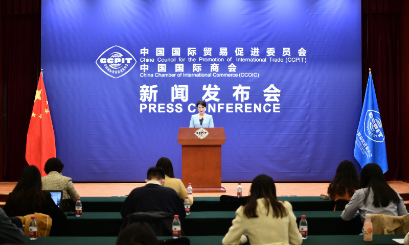 Wang Linjie, spokeswoman for the China Council for the Promotion of International Trade (CCPIT) on April 26, 2023 Photo: CCPIT