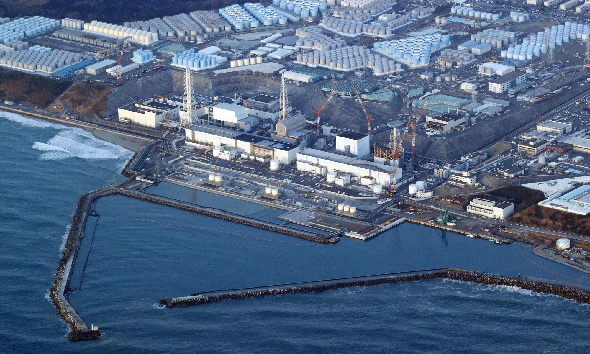 An aerial view of the Fukushima Daiichi nuclear power plant in Fukushima Prefecture on March 17, 2022. Photo: VCG