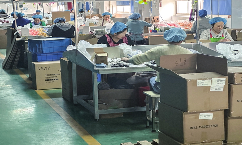 A view of Jiangsu Keshiduo Daily Necessities Co's manufacturing facility in Hangji on April 12 Photo: Courtesy of Jiangsu Keshiduo Daily Necessities Co
