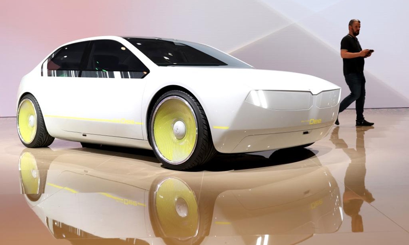 A BMW concept car is displayed at the 20th Shanghai International Automobile Industry Exhibition in Shanghai, east China, April 18, 2023. The 20th Shanghai International Automobile Industry Exhibition kicked off Tuesday at the National Exhibition and Convention Center (Shanghai).(Photo: Xinhua)