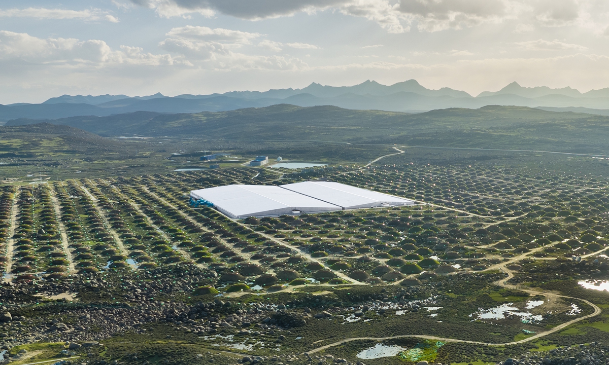 Aerial photo of LHAASO taken in 2022. Photo: Courtesy of the Institute of High Energy Physics