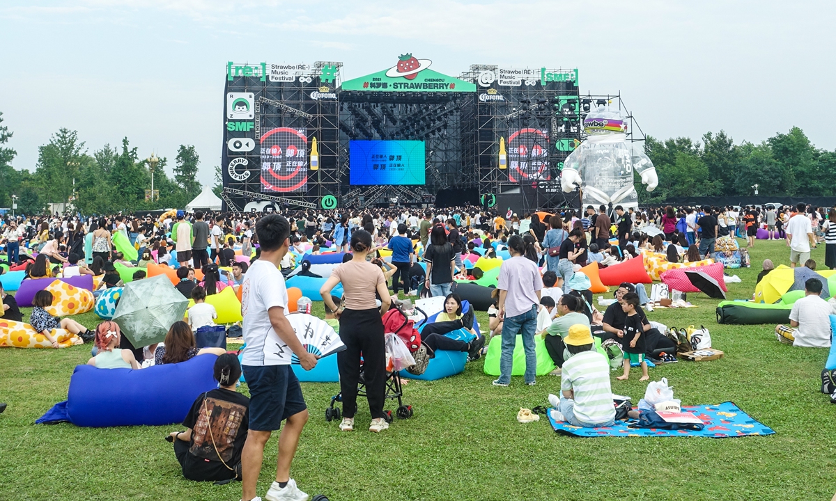 People attend a music festival. Photo: VCG