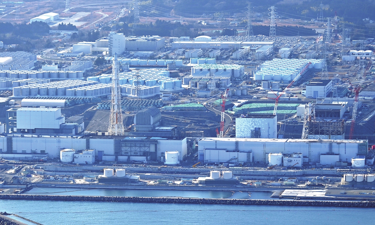 Damaged No.1 to No.4 reactors are seen at Fukushima Daiichi Nuclear Power Plant on January 19, 2023 in Okuma, Fukushima, Japan. Photo: VCG