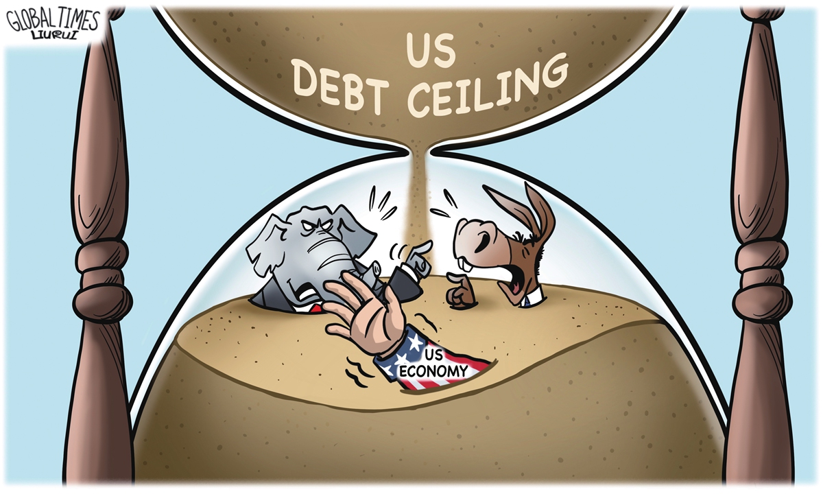 Drowning in debt Illustration: Liu Rui/GT