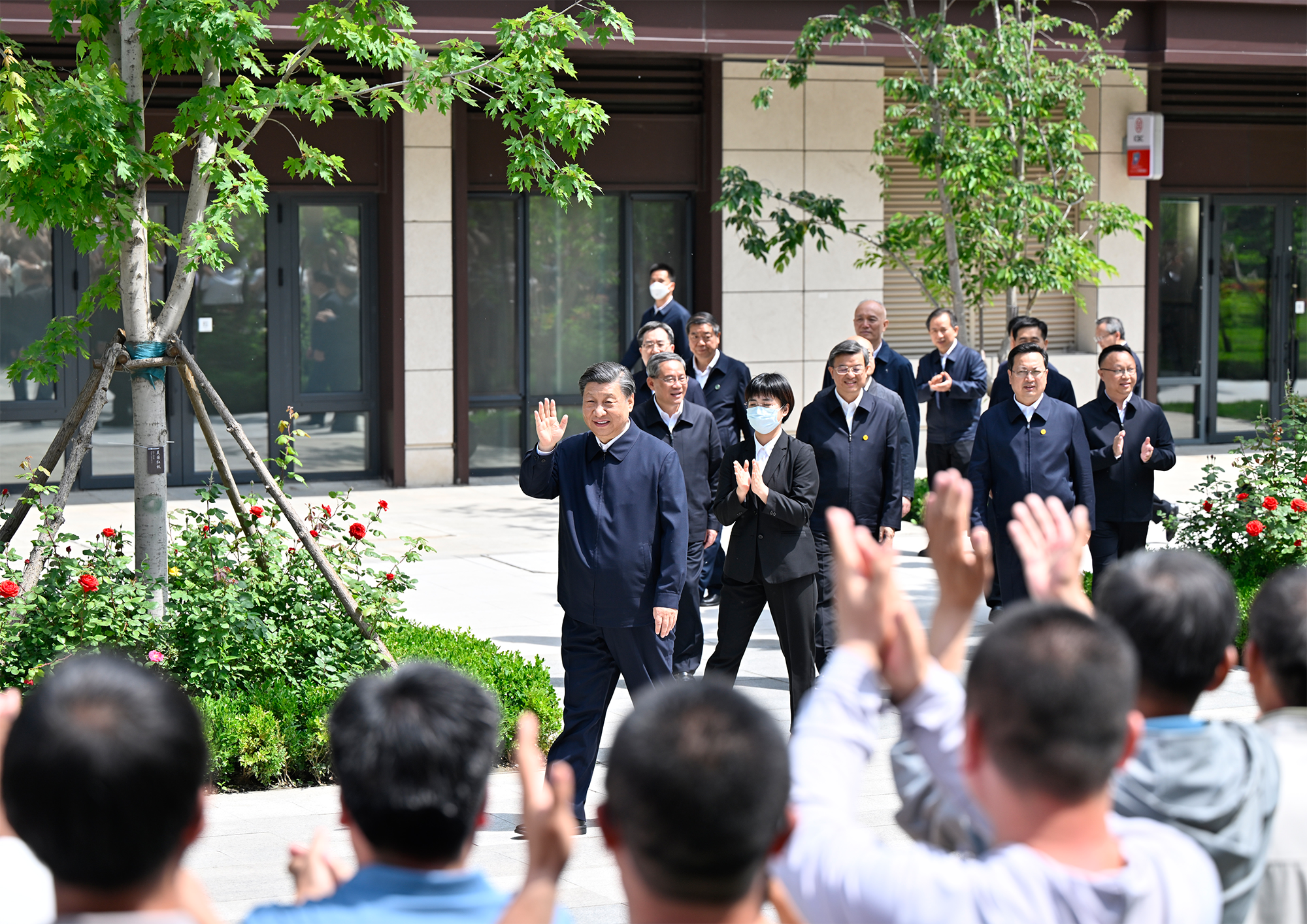 Chinese President Xi Jinping inspects the Xiong'an New Area in North China's Hebei Province on May 10, 2023. Xi, also general secretary of the Communist Party of China Central Committee and chairman of the Central Military Commission, presided over a meeting on promoting the development of the Xiong'an New Area during his trip. Photo: Xinhua