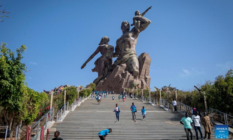 People visit the African Renaissance Monument in Dakar, Senegal, May 12, 2023.(Photo: Xinhua)