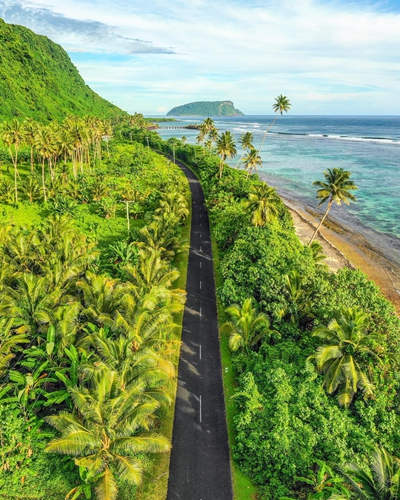 View of the coastal road in Samoa. (Photo: Samoa Tourism Authority)