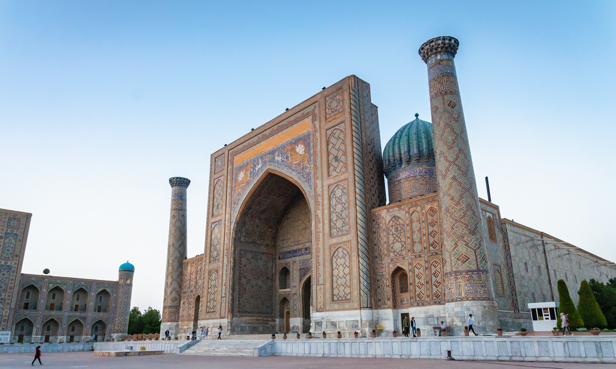 The famous Registan Square in Uzbekistan Photo: VCG