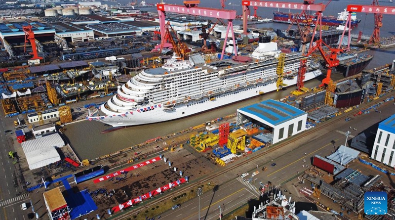 This file photo taken in December 2022 shows Adora Magic City in Shanghai, east China. (China State Shipbuilding Corporation Cruise Technology Development Co., Ltd. /Handout via Xinhua)