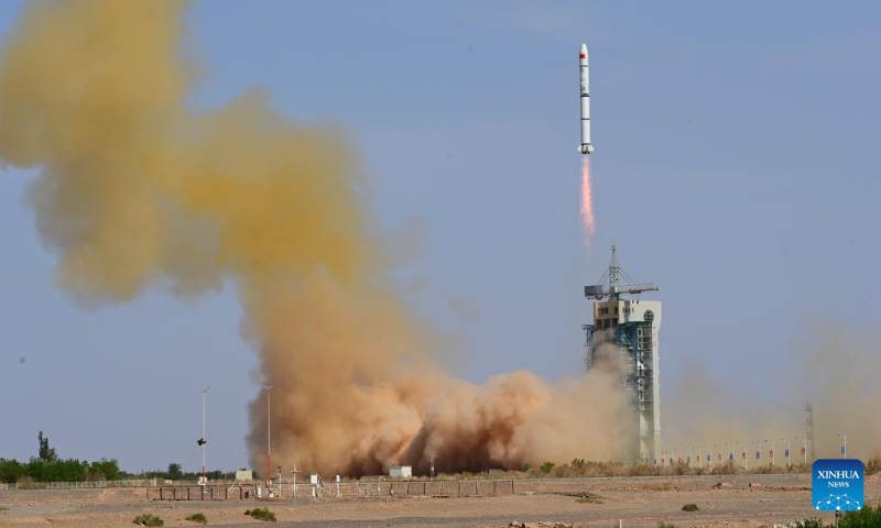 A Long March-2C carrier rocket blasts off from the Jiuquan Satellite Launch Center in northwest China, May 21, 2023. China on Sunday successfully sent new space science satellites into orbit from the Jiuquan Satellite Launch Center in northwest China, including Macao's first space exploration satellite project Macao Science 1. Macao Science 1 is the first space science satellite program jointly developed by the Chinese mainland and Macao. (Photo by Wang Jiangbo/Xinhua)