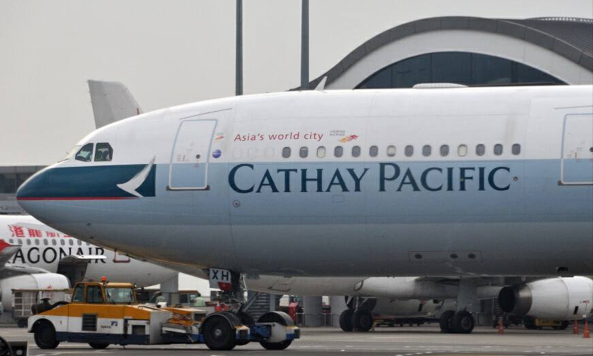 A Cathay Pacific Airways plane. File photo: IC