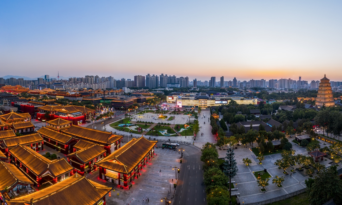 A general view of the Datang Everbright City in Xi'an Photo: VCG