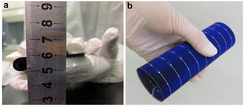 Highly flexible, paper-thin c-Si solar cells Photo: Courtesy of the CAS 