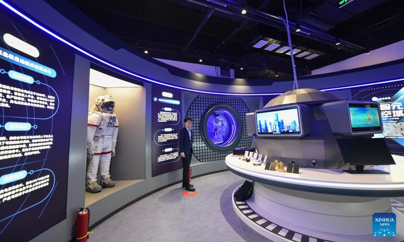 This photo taken on May 30, 2023 shows an exhibition at China Science Fiction Convention (CSFC) 2023 in Beijing, capital of China. China Science Fiction Convention (CSFC) 2023 is scheduled to run in Beijing from May 29 to June 4. It is included as a sideline event of this year's Zhongguancun Forum (ZGC Forum) for the first time. Various events such as forums and sci-fi exhibitions are arranged in this year's convention. (Photo: Xinhua)