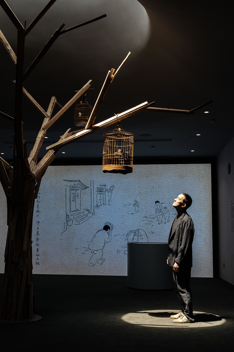 Beijing-based artist Qin Siyuan poses for a photo at his Sound Art Museum in Beijing on May 24, 2023. Photo: Li Hao/Global Times