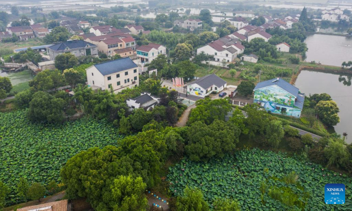 This photo taken on June 16, 2023 shows a view of Quanyi Village in Donglin Town, Huzhou, east China's Zhejiang Province. Photo:Xinhua