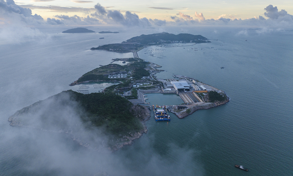 The Shenzhen-Zhongshan Link under construction Photo: VCG