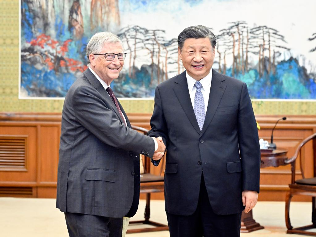 Chinese President Xi Jinping meets with Bill Gates, co-chair of the Bill & Melinda Gates Foundation, in Beijing, capital of China, June 16, 2023. Photo:Xinhua