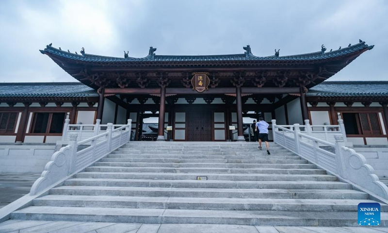 People visit the Southern Song Dynasty Deshou Palace Ruins Museum in Hangzhou, east China's Zhejiang Province, June 6, 2023. Hangzhou with its rich cultural heritage and breathtaking natural beauty has established itself as a must-visit city for travel enthusiasts.(Photo: Xinhua)