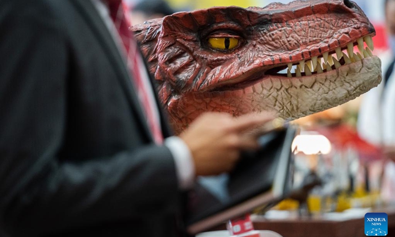 This photo taken on June 8, 2023 shows a toy exhibited at the International Tokyo Toy Show in Tokyo, Japan. The International Tokyo Toy Show, which runs from Thursday to Sunday, is expected to bring together 156 firms worldwide to exhibit their latest products to an estimated 90,000 visitors.(Photo: Xinhua)