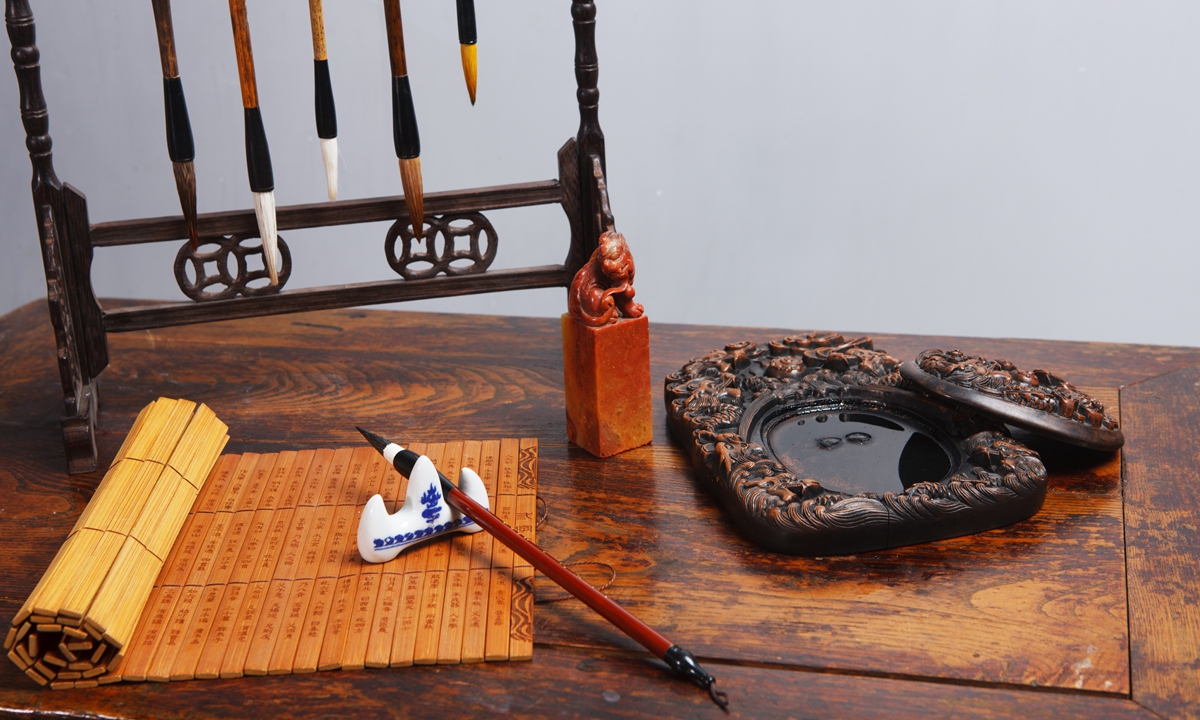 Tools used in Chinese calligraphy, some of the most typical symbols of traditional Chinese culture Photo: VCG