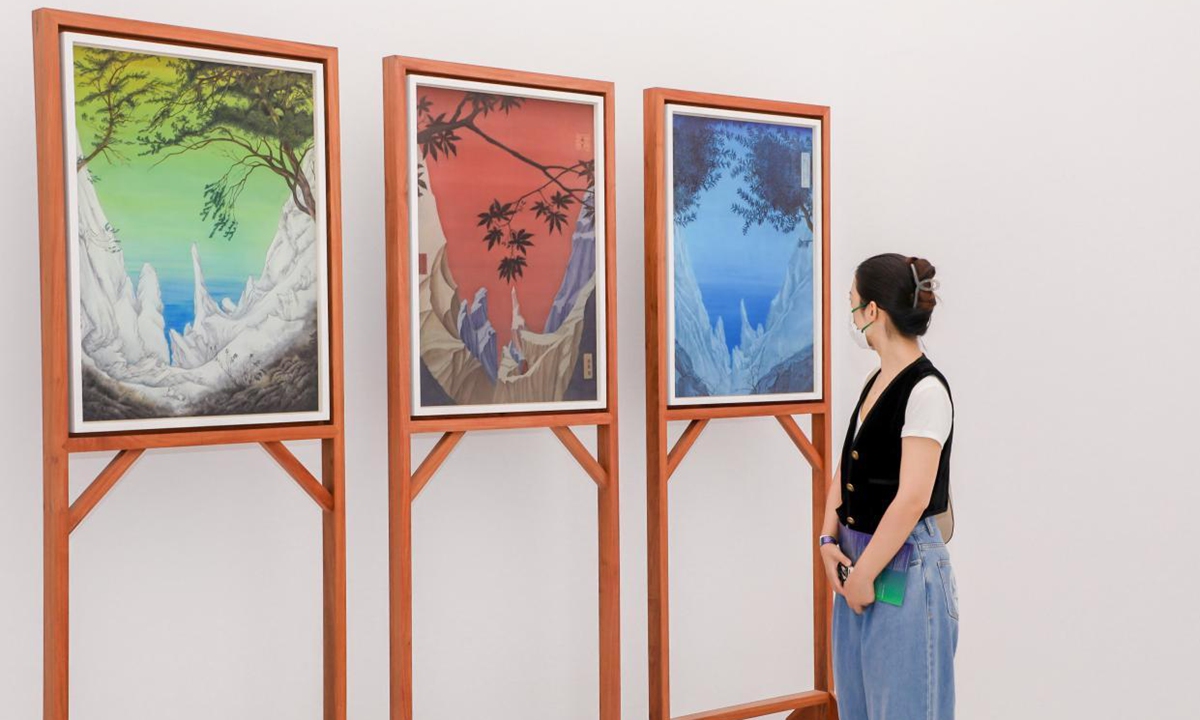 A visitor explores the exhibition in Shenzhen Photo: Courtesy of MOCAUP