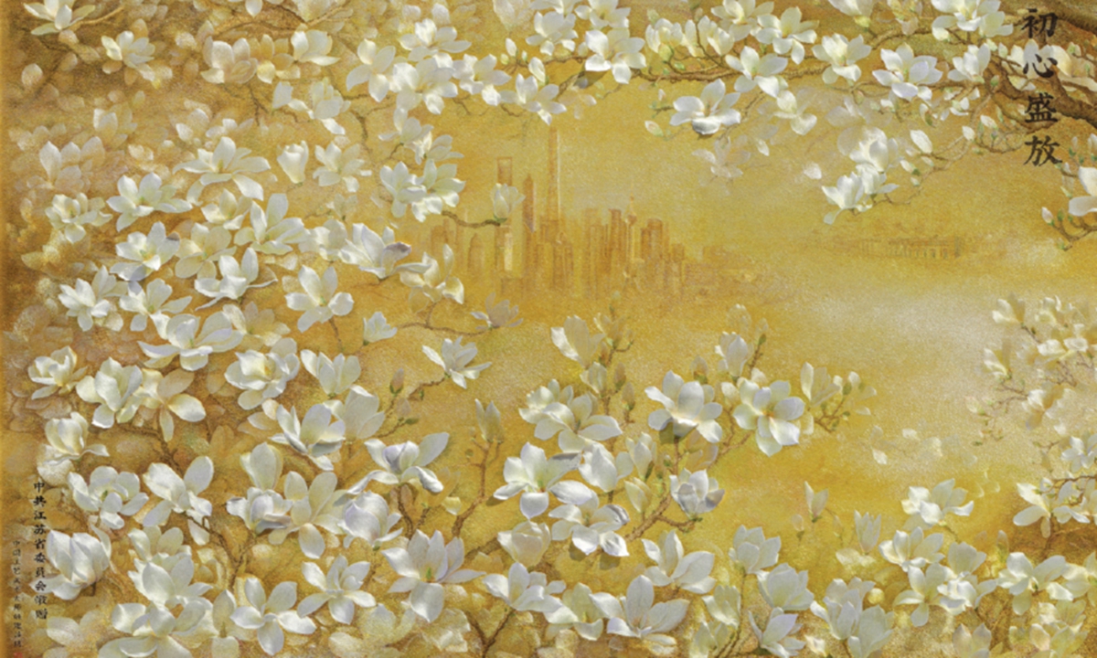 Suzhou Embroidery Chuxin Shengfang, or Original Aspirations in Bloom, by Yao Jianping  Photo: Courtesy of Yao Jianping