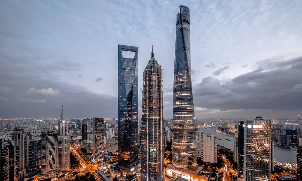 Lujiazui, a financial zone in Shanghai Photo: VCG