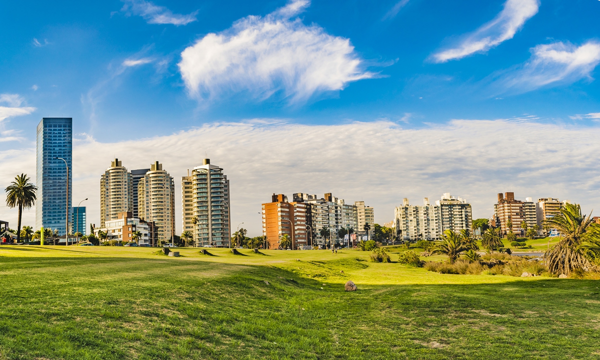 A city view of Montevideo, capital of Uruguay Photo: VCG