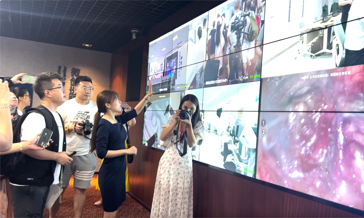Mongolian journalists visit medical device developer MicroPort Scientific Corporation in Shanghai on June 26, 2023. Photo: Du Qiongfang/GT