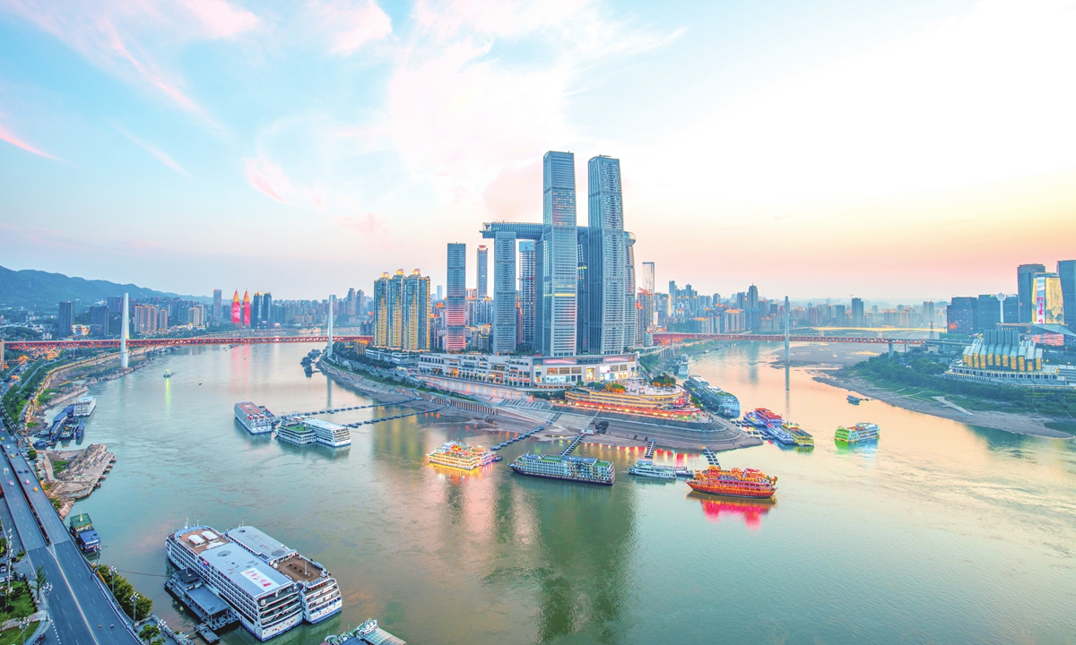 A view of the Raffles city in Chongqing, southwest China. Photo: VCG
