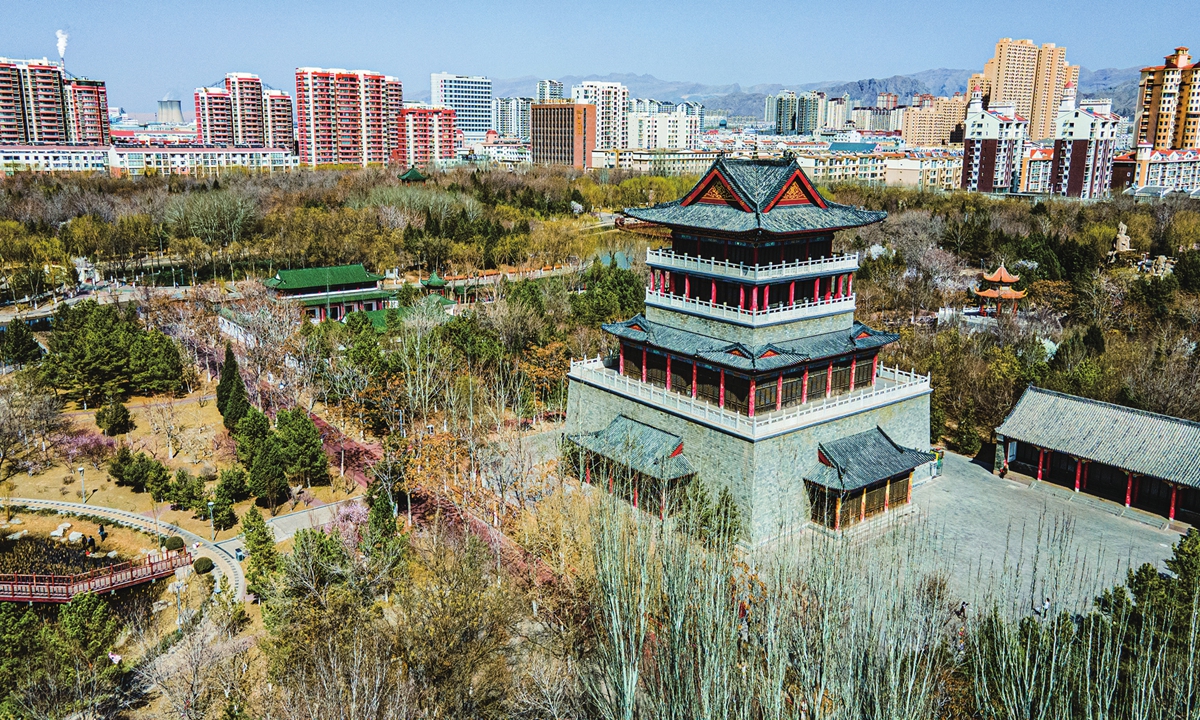 The Renmin Park in Wuhai city center Photo: VCG