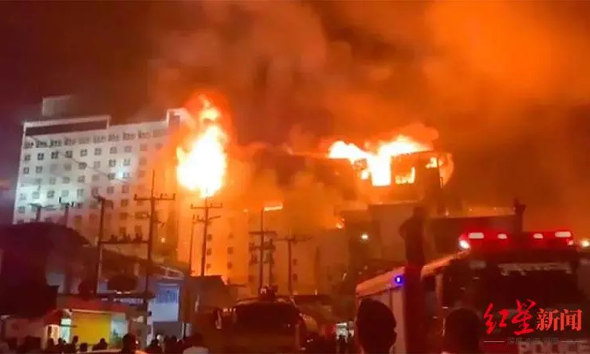 A nightclub fire in Cambodia kills eight people, including six Chinese nationals and two Vietnamese people on July 1, 2023 in downtown capital Phnom Penh.