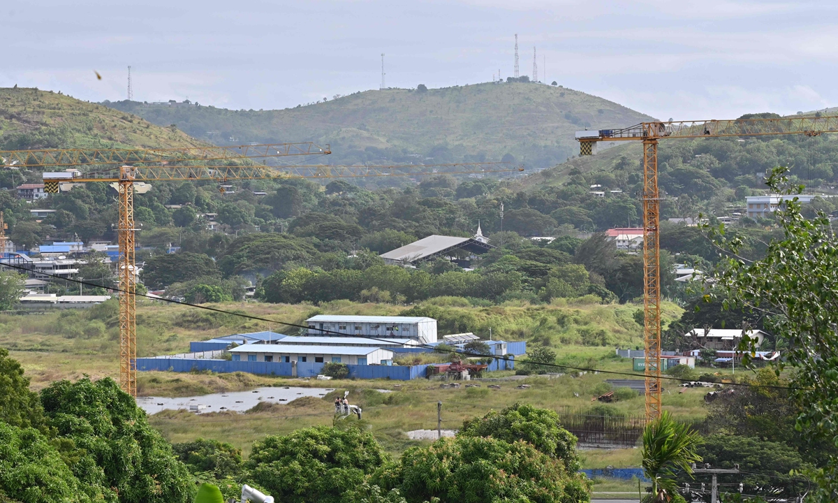 This picture taken on May 19, 2023 shows a construction project named Chinatown in Port Moresby, PNG.  Photo: VCG