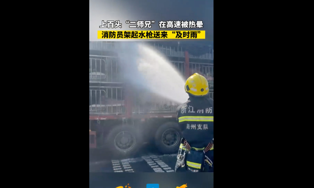 Recently, a truck driver carrying hundreds of pigs called the police for help, saying that the weather was too hot, and the pigs inside the truck were seriously dehydrated due to heat stroke. Photo: web