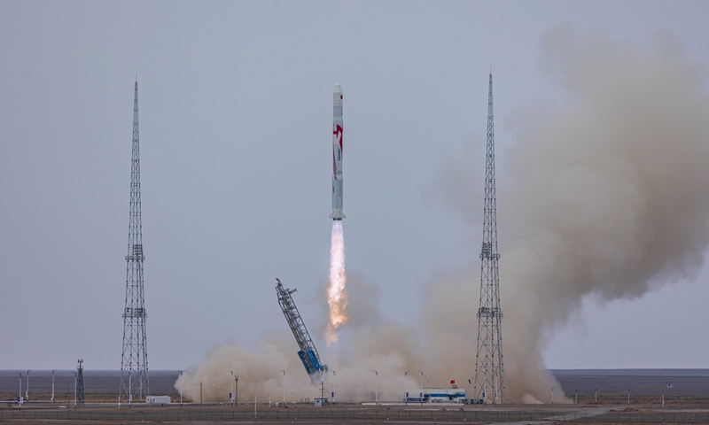 World's first liquid oxygen, liquid methane carrier rocket ZQ-2 takes off on July 12, 2023. Photo: Courtesy of LandSpace
